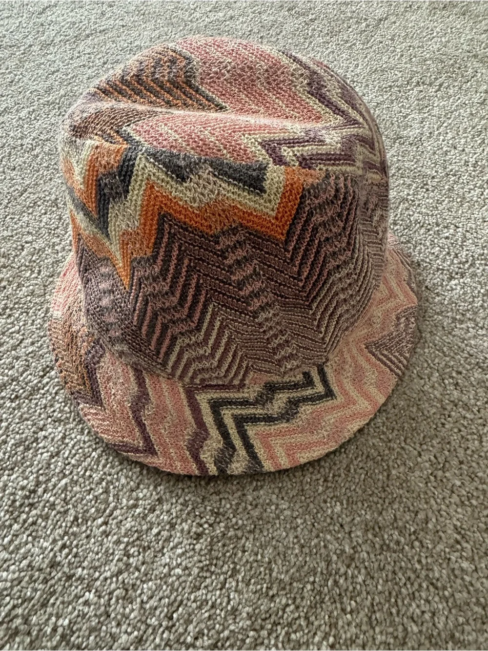 Missoni bucket hat - pink & purple